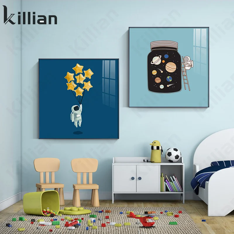 Cute Creative Cartoon Astronaut Children's Bedroom Fairy Tale Mural Poster Art Modern Home Decoration Canvas Painting Wall Poste
Cute Creative Cartoon Astronaut Children's Bedroom Fairy Tale Mural Poster Art Modern Home Decoration Canvas Painting Wall Poste