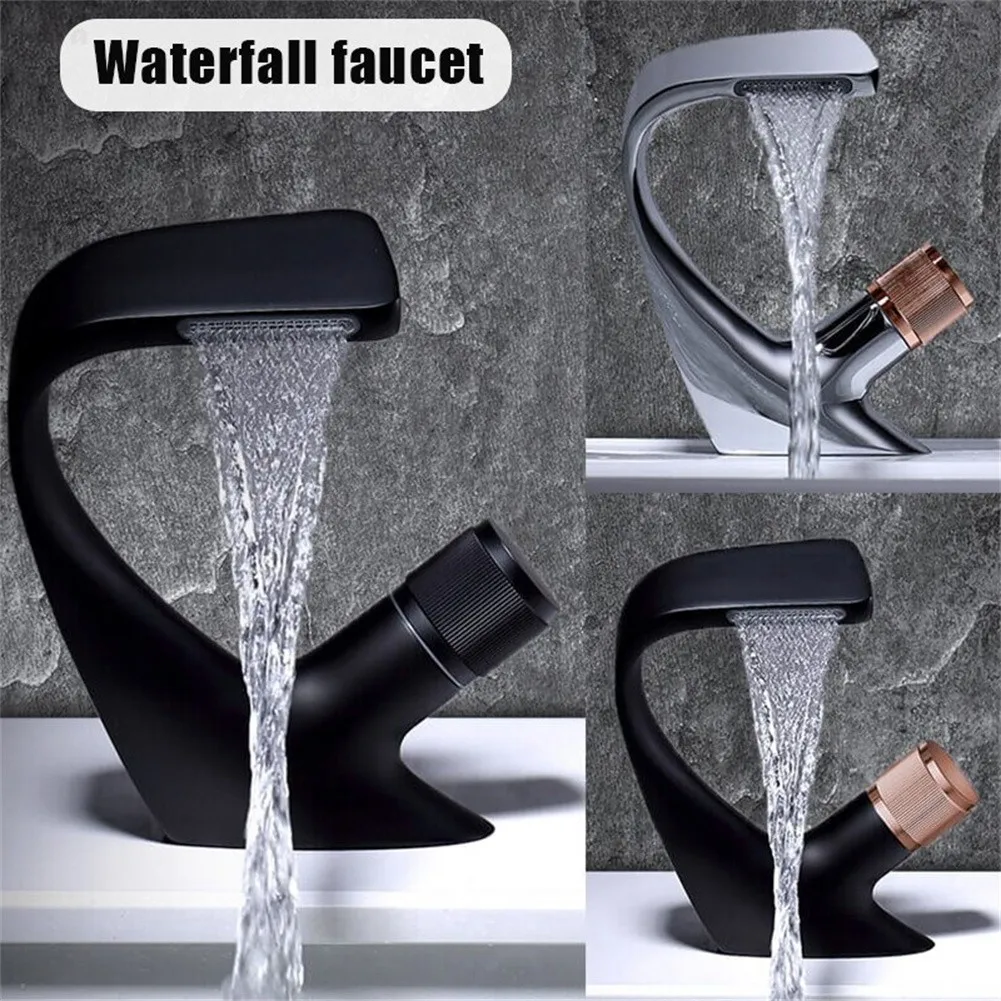 Black Bathroom Waterfall Faucet Hot Cold Water Mixer Tap Light Luxury Washbasin Single Hole Faucet Deck Mounted For Home Hotel
Black Bathroom Waterfall Faucet Hot Cold Water Mixer Tap Light Luxury Washbasin Single Hole Faucet Deck Mounted For Home Hotel