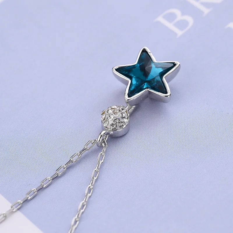 Fashion simple five-pointed star necklace blue element wild clavicle chain women's accessories hot sale
Fashion simple five-pointed star necklace blue element wild clavicle chain women's accessories hot sale