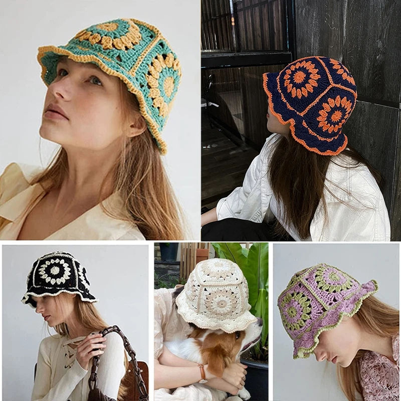 New Trendy 1pc Flower Hollow Crocheted Fisherman Hat Female Breathable Dome Hat Knitted Hat-M56-58cm/ Fashion Woman Hats
New Trendy 1pc Flower Hollow Crocheted Fisherman Hat Female Breathable Dome Hat Knitted Hat-M56-58cm/ Fashion Woman Hats