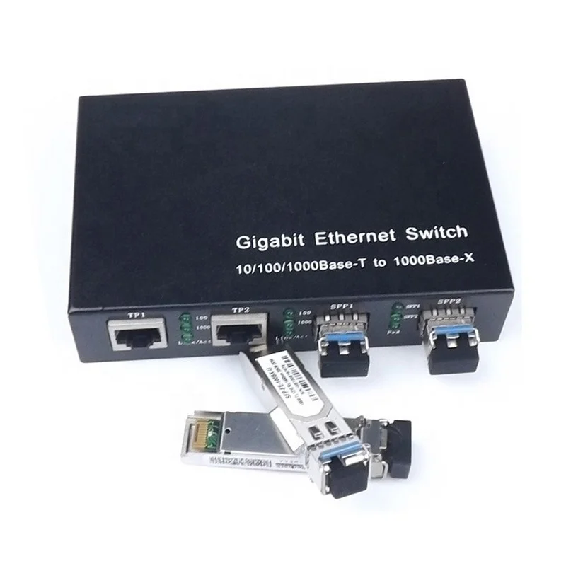 Гигабитный волоконно-оптический медиа-конвертер, 2SFP 2 порта ethernet, волоконно-оптический коммутатор
Гигабитный волоконно-оптический медиа-конвертер, 2SFP 2 порта ethernet, волоконно-оптический коммутатор