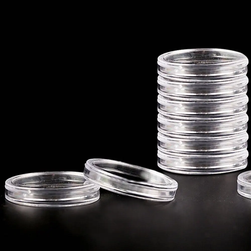 10pcs/Lot 27mm Round Storage Ring Plastic Boxes Clear Coin Holder Capsules Cases
10pcs/Lot 27mm Round Storage Ring Plastic Boxes Clear Coin Holder Capsules Cases