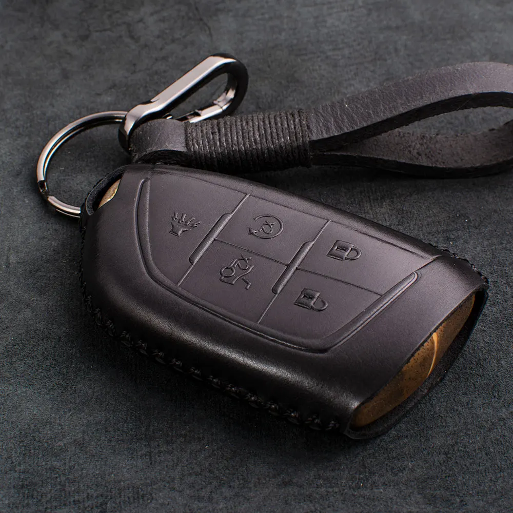 Genuine Leather Car Key Holder Remote Smart Key Bag Case Cover For Cadillac CT5 2019 2020 5Button Smart Remote Car Key
Genuine Leather Car Key Holder Remote Smart Key Bag Case Cover For Cadillac CT5 2019 2020 5Button Smart Remote Car Key