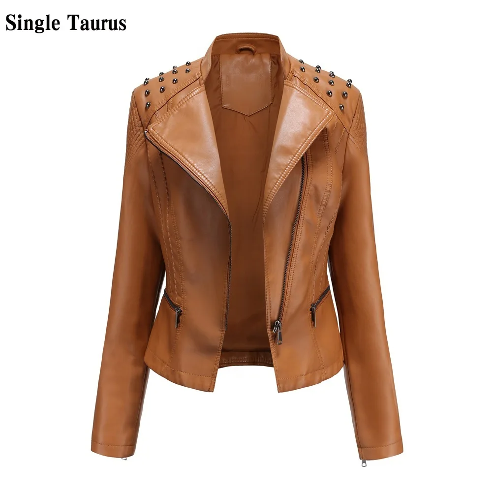 2020 Spring Autumn Leather Blazers Woman Long Seleeve Slim PU Moto Jackets Epaulet Vintage Abrigos Mujer Biker Jacket Women
2020 Spring Autumn Leather Blazers Woman Long Seleeve Slim PU Moto Jackets Epaulet Vintage Abrigos Mujer Biker Jacket Women