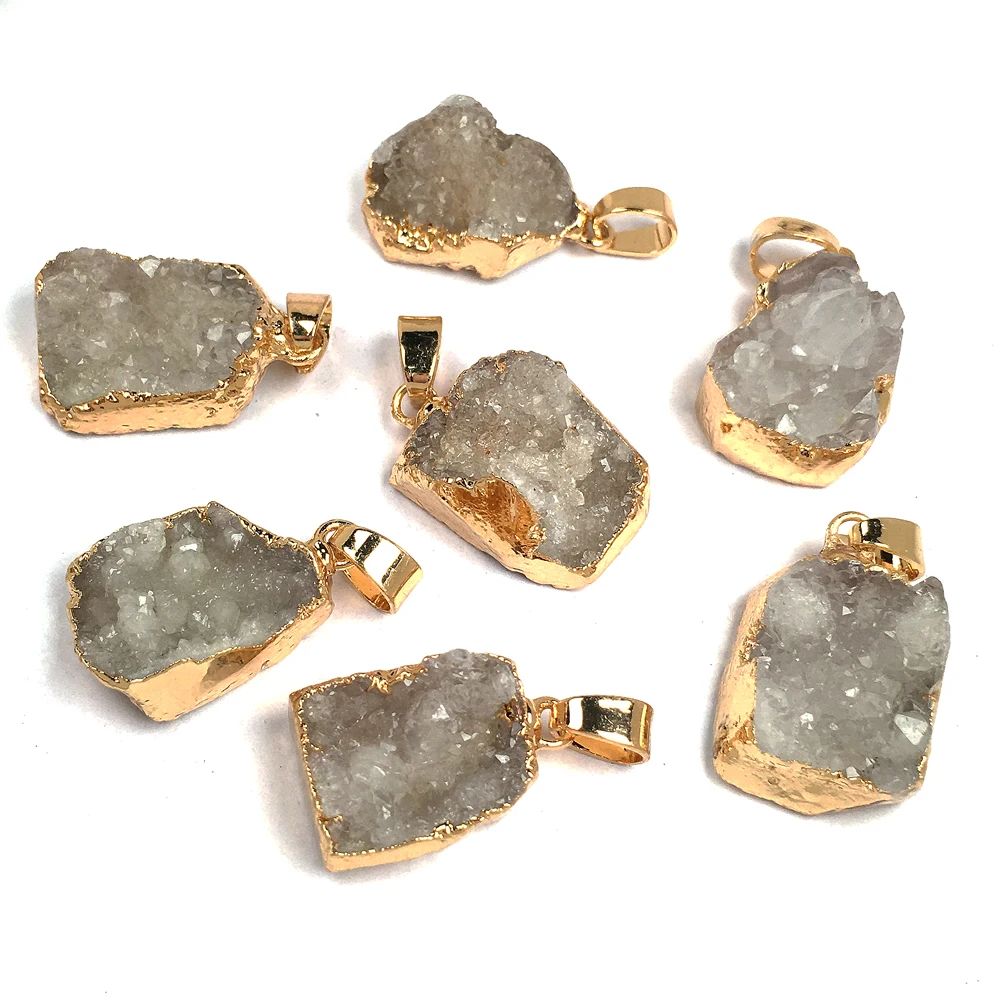 Natural Amethysts Pendant Necklace Natural Druzy Stone Pendants for Jewelry Making Fit Necklace Diy Accessories Charms Pendants
Natural Amethysts Pendant Necklace Natural Druzy Stone Pendants for Jewelry Making Fit Necklace Diy Accessories Charms Pendants