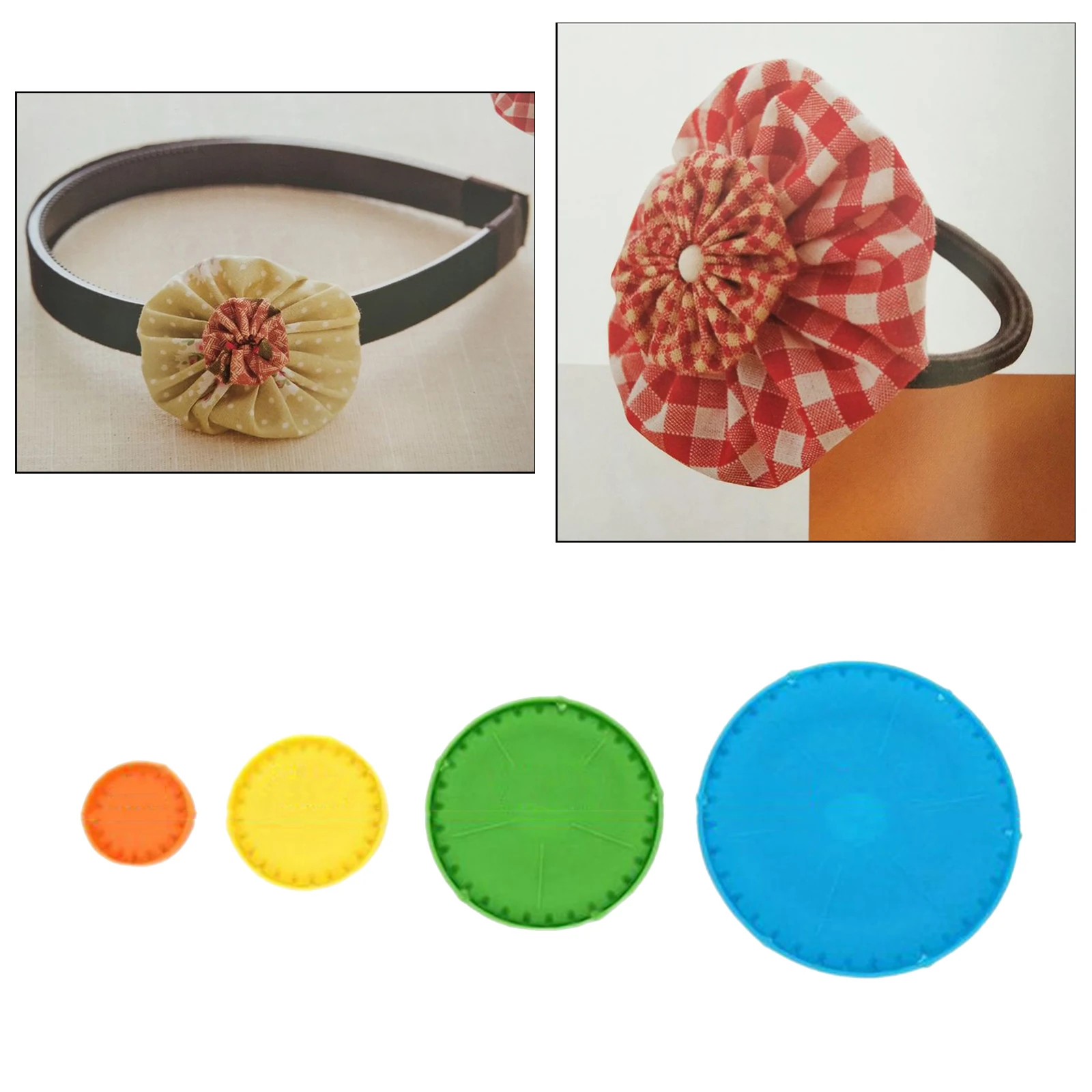 Шаблоны для изготовления цветов из ткани Quick Yo-Yo инструменты рукоделия 4 см 6 9 12 |