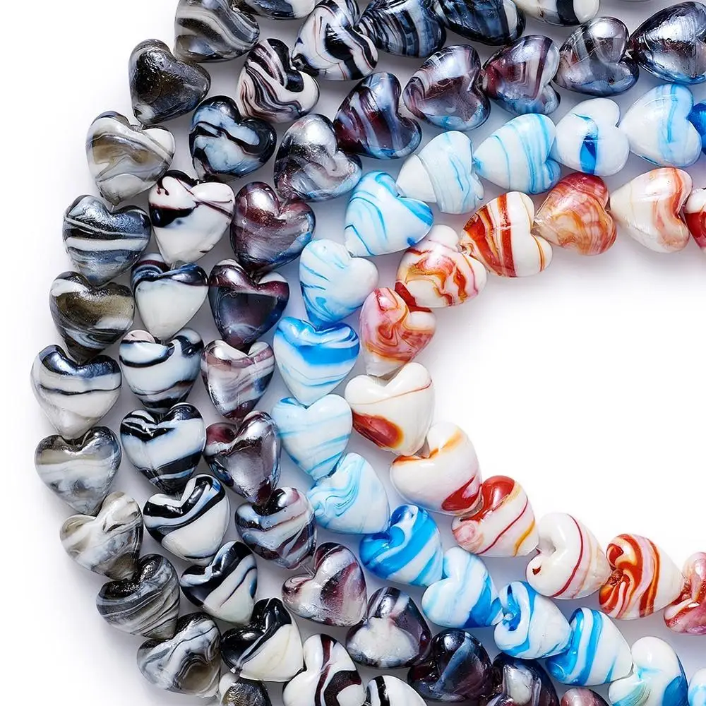 100pcs Colorful Heart Shape Handmade Lampwork Beads for Jewelry Making DIY Bracelet and Necklace 20x20mm Hole: 2mm
100pcs Colorful Heart Shape Handmade Lampwork Beads for Jewelry Making DIY Bracelet and Necklace 20x20mm Hole: 2mm