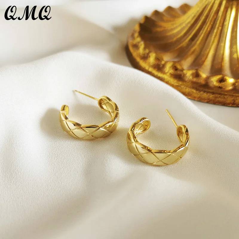 925 Sterling Silver Striated Arc Earrings for Women Girls Handmade 18k Golden Diamonds Stripe Stud Earrings Vintage Ear Jewelry
925 Sterling Silver Striated Arc Earrings for Women Girls Handmade 18k Golden Diamonds Stripe Stud Earrings Vintage Ear Jewelry