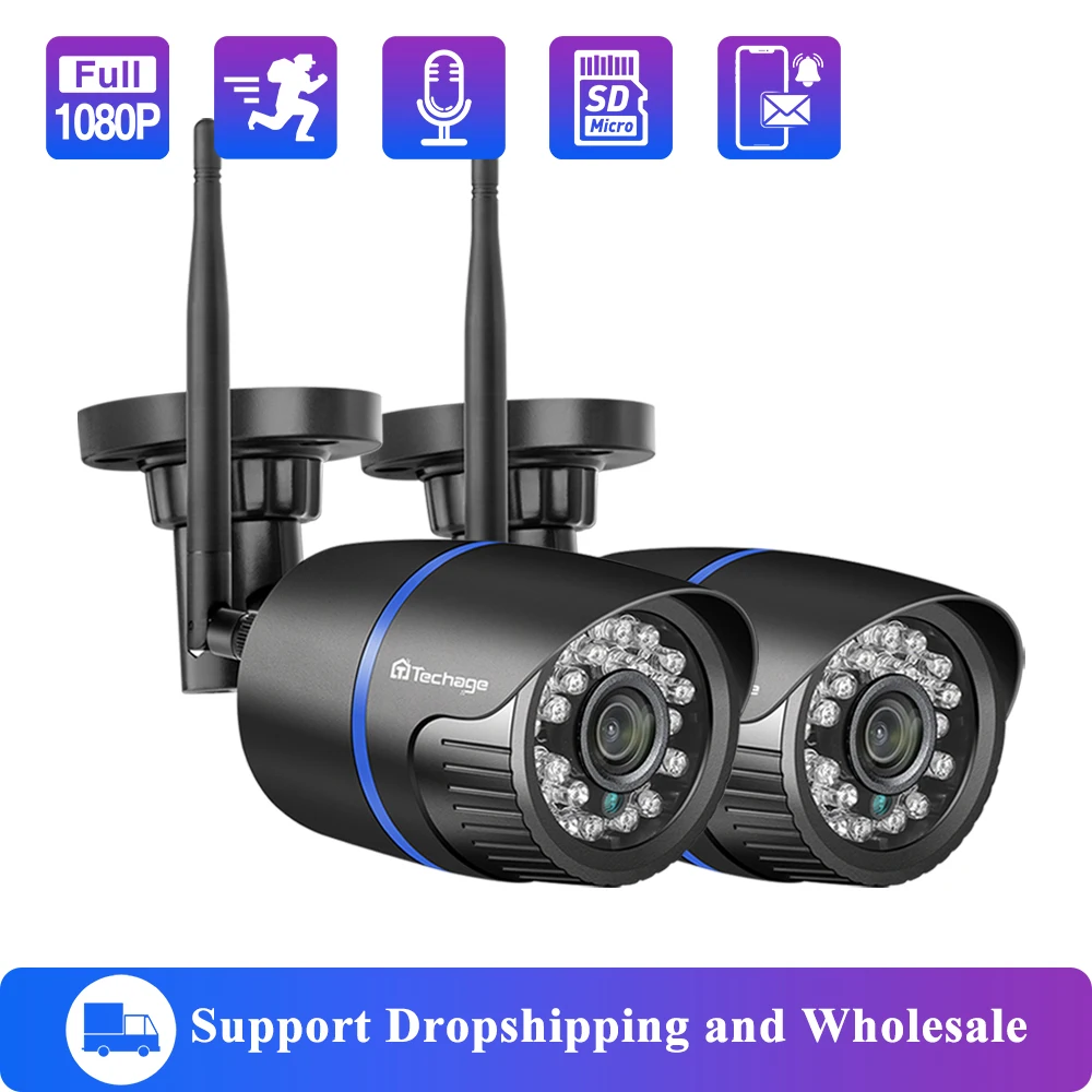 Techage 1080P Wifi IP Camera Outdoor Wireless Security Camera IP66 Waterproof Motion Detection Audio Record Surveillance Camera
Techage 1080P Wifi IP Camera Outdoor Wireless Security Camera IP66 Waterproof Motion Detection Audio Record Surveillance Camera