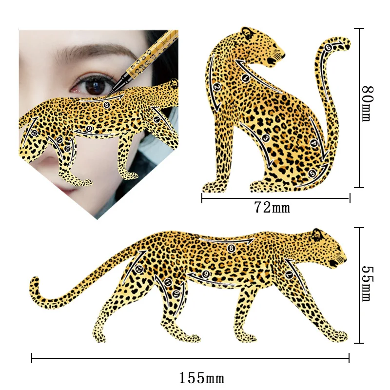 1pc Cosmetic Leopard Eye Card Shaping Sticker Eye Makeup Stencils Template Multifunctional Eyeliner And Eye Shadow Makeup Tool
1pc Cosmetic Leopard Eye Card Shaping Sticker Eye Makeup Stencils Template Multifunctional Eyeliner And Eye Shadow Makeup Tool