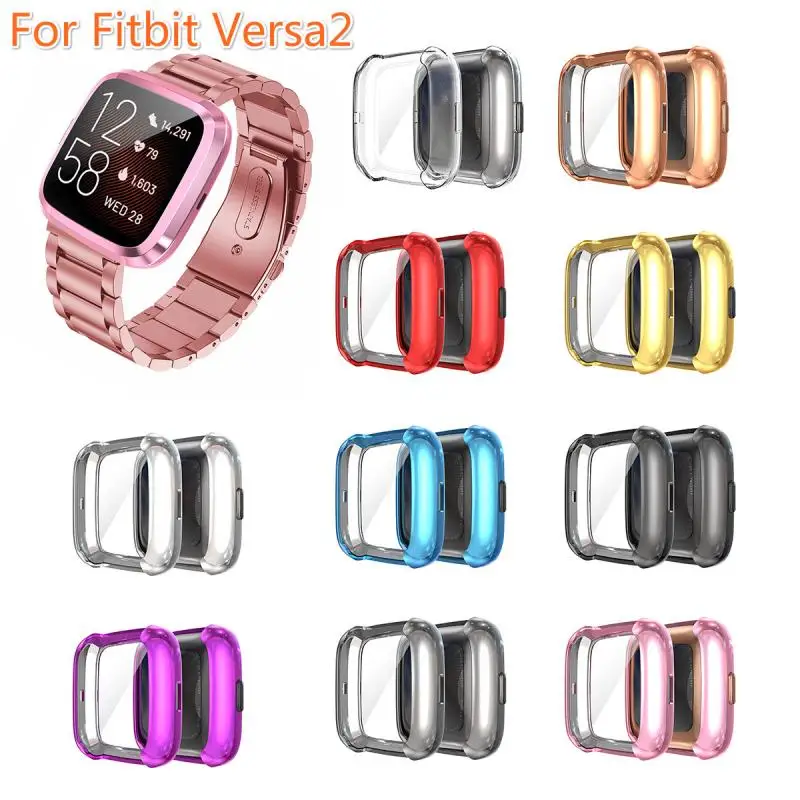

Screen Protector For Fitbit Versa 2 Shell Case Protective Cover All-inclusive Plating Case TPU Anti-fall Case Accessories