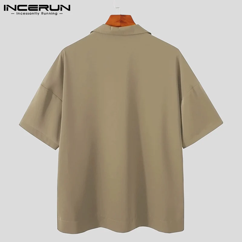 INCERUN 2021 Solid Color Men Shirt Turn Down Collar Short Sleeve Streetwear Casual Men Clothing Summer Loose Camisa Masculina
INCERUN 2021 Solid Color Men Shirt Turn Down Collar Short Sleeve Streetwear Casual Men Clothing Summer Loose Camisa Masculina