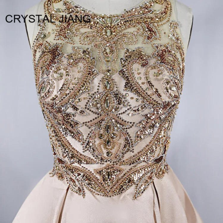New Fashion 2020 Jewel Collar Delicate Beaded Formal Dress Champagne A Line Evening Dresses Long for Party Robe De Soiree
New Fashion 2020 Jewel Collar Delicate Beaded Formal Dress Champagne A Line Evening Dresses Long for Party Robe De Soiree