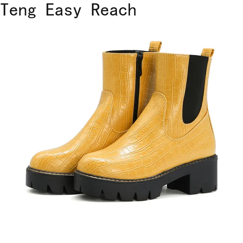 Chelsea Boots 2021 Female Motorcycle Boots Thick Heels Ankle Boot for Women Round Toe Winter Shoe Black Sliver Yellow Womn Boots
Chelsea Boots 2021 Female Motorcycle Boots Thick Heels Ankle Boot for Women Round Toe Winter Shoe Black Sliver Yellow Womn Boots