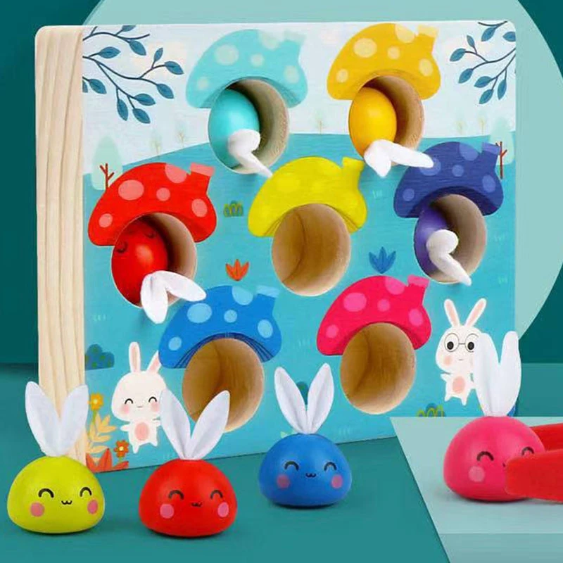 Mushroom Rabbit Color Matching Game Wooden Toys Children Early Education Learning Toys Funny Gifts for Kids
Mushroom Rabbit Color Matching Game Wooden Toys Children Early Education Learning Toys Funny Gifts for Kids