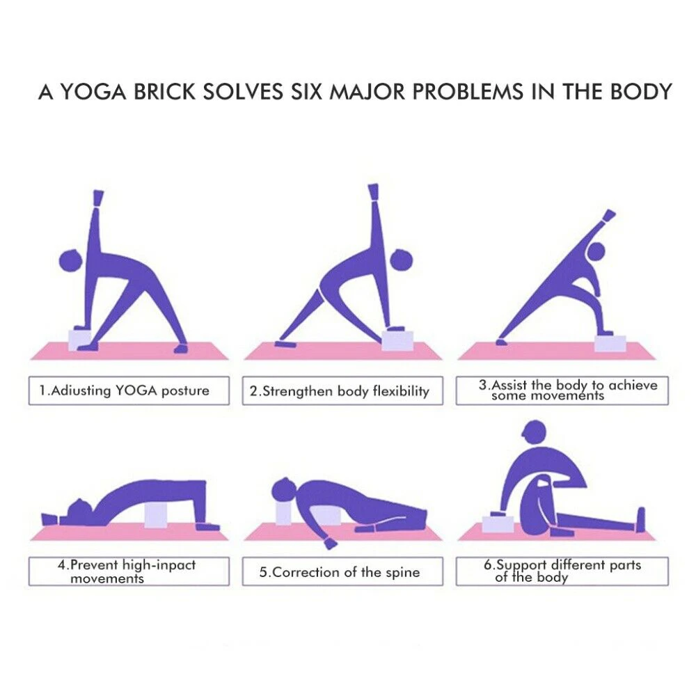 Yoga Block Props Foam Brick Stretching Aid Gym Pilates Yoga Block Exercise Health Training Equipment
Yoga Block Props Foam Brick Stretching Aid Gym Pilates Yoga Block Exercise Health Training Equipment