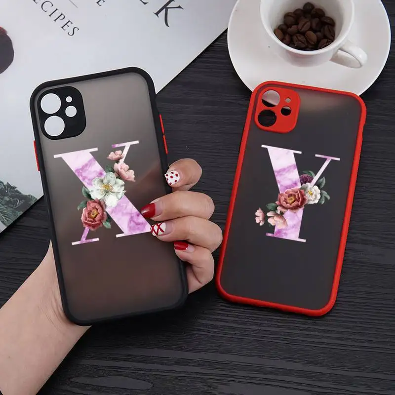 Intial Alphabet flower letter Phone Case matte transparent For iphone 7 8 11 12 13 plus mini x xs xr pro max cover
Intial Alphabet flower letter Phone Case matte transparent For iphone 7 8 11 12 13 plus mini x xs xr pro max cover