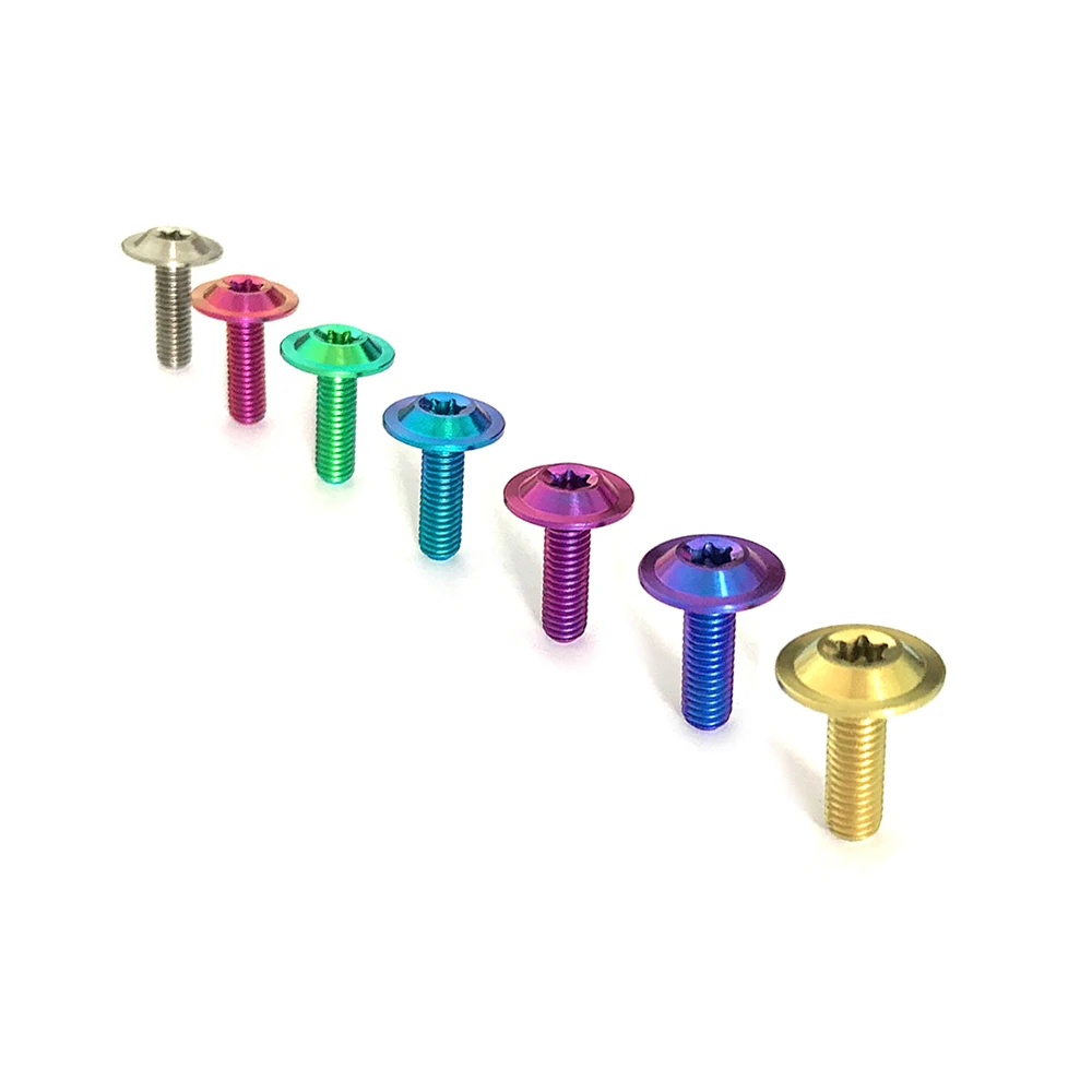 4 PCS M6 X 12/15/20 MM Titanium Alloy Bolts T30 Torx Umbrella Head Ti Screw for Bicycle Motorcycle DIY Repair Refitting
4 PCS M6 X 12/15/20 MM Titanium Alloy Bolts T30 Torx Umbrella Head Ti Screw for Bicycle Motorcycle DIY Repair Refitting