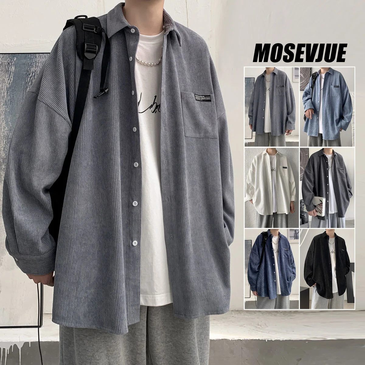 INXYZ Men's New Corduroy Long-sleeved Shirt Solid Color Casual Plus Size Striped Shirt Women's Spring Autumn Streetwear Cardigan
INXYZ Men's New Corduroy Long-sleeved Shirt Solid Color Casual Plus Size Striped Shirt Women's Spring Autumn Streetwear Cardigan