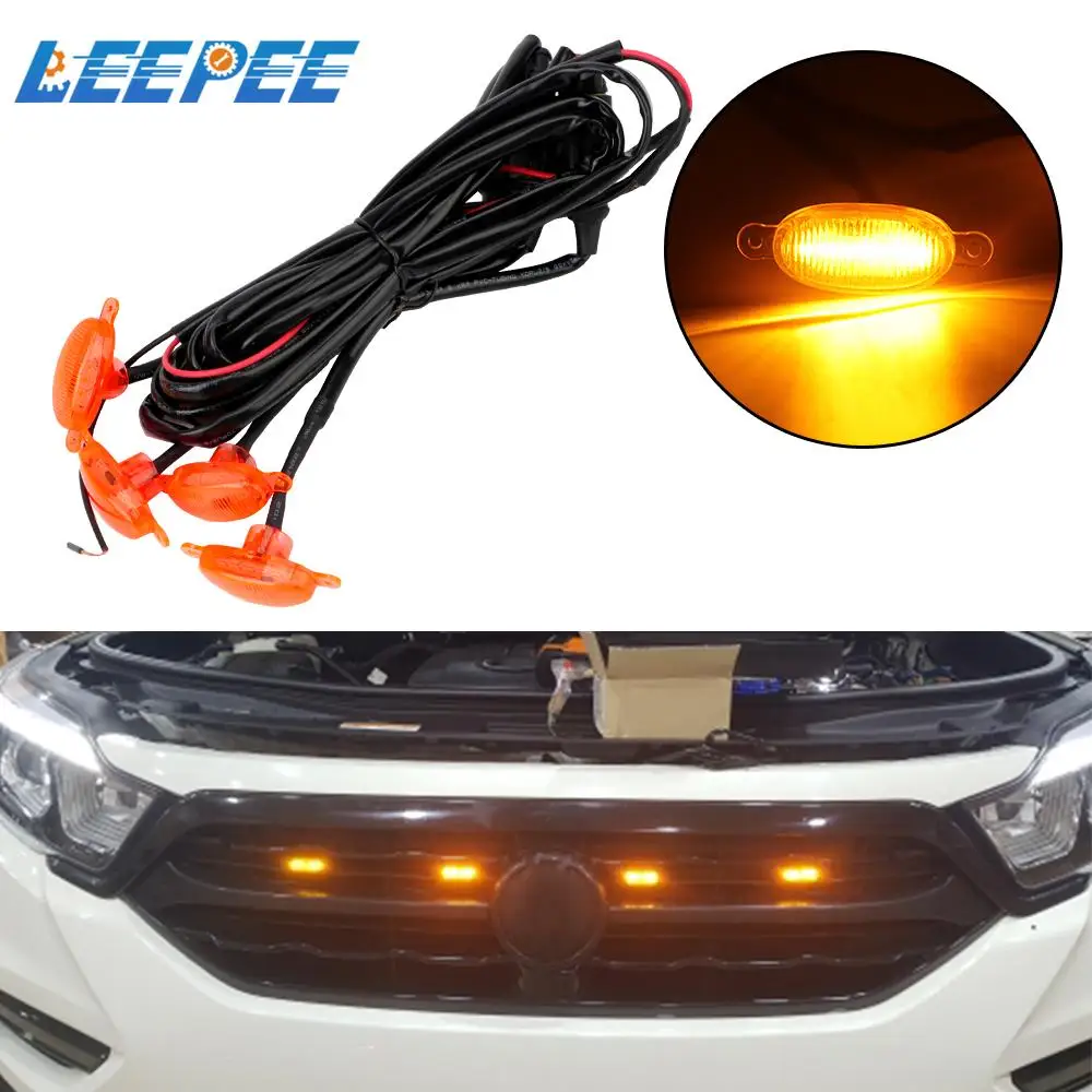 6 SMD 3030 Car Eagle Eye Light Universal 12V Front Grille Lighting LED Amber Grille Lighting Kit
6 SMD 3030 Car Eagle Eye Light Universal 12V Front Grille Lighting LED Amber Grille Lighting Kit