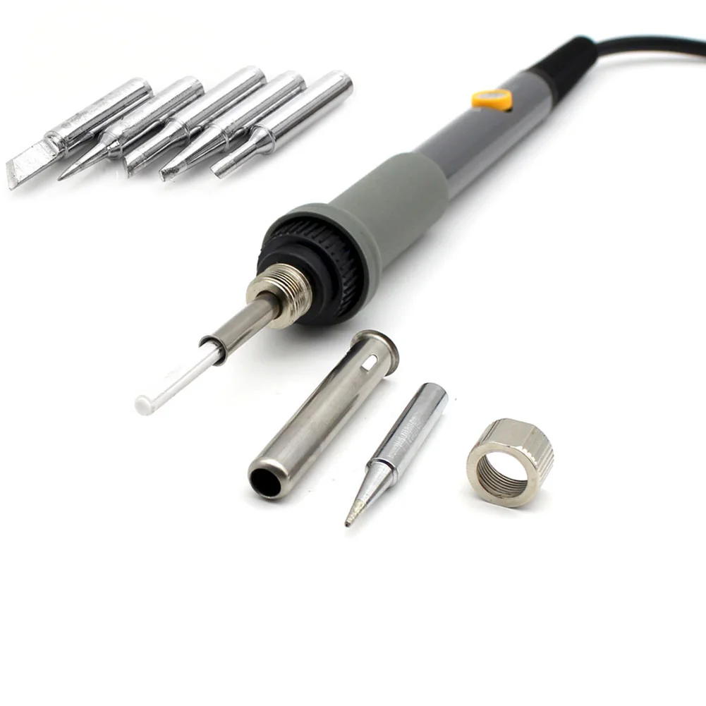 110V 220V Adjustable Temperature Stainless Steel With Tips Rustproof 60W Repair Welding Tool Practical Soldering Iron Set
110V 220V Adjustable Temperature Stainless Steel With Tips Rustproof 60W Repair Welding Tool Practical Soldering Iron Set