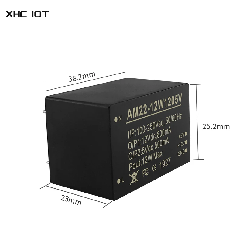 12W AC-DC двойная-выходная лампа модуль питания Buck 100 ~ 250VAC до 12V DIP AM22-12W1205V 800mA
12W AC-DC двойная-выходная лампа модуль питания Buck 100 ~ 250VAC до 12V DIP AM22-12W1205V 800mA