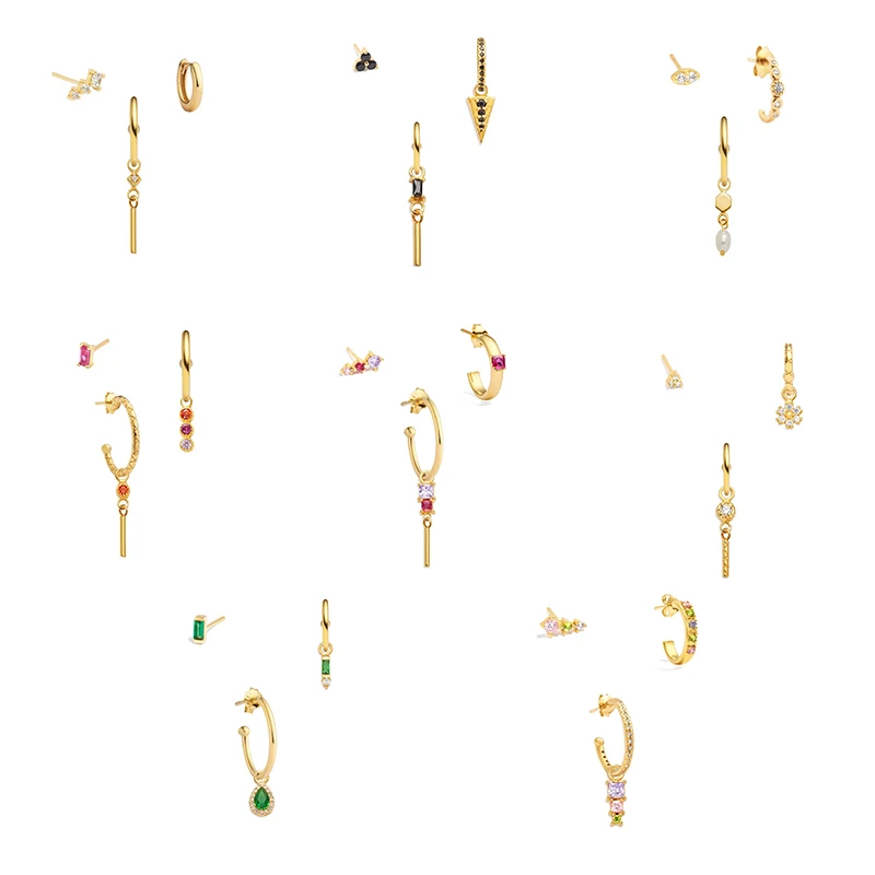 Viny 3Pcs/Set 925 Sterling Silver Earrings Zircon Piercing Stud Earring Green Pink Zircon Simple Earrings Pendientes Jewelry
Viny 3Pcs/Set 925 Sterling Silver Earrings Zircon Piercing Stud Earring Green Pink Zircon Simple Earrings Pendientes Jewelry