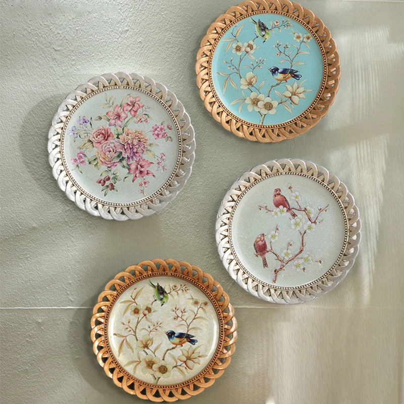 Resin Decorative Plate Birds and Flowers Decorative Plates for Wall Hanging European Style Living Room Decoration
Resin Decorative Plate Birds and Flowers Decorative Plates for Wall Hanging European Style Living Room Decoration