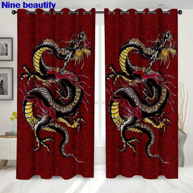 3D Cartoon Super Chinese dragon 2 Panels/Set Window Curtains Game Anime Blockout Photo Curtain Print Fabric Window Gift
3D Cartoon Super Chinese dragon 2 Panels/Set Window Curtains Game Anime Blockout Photo Curtain Print Fabric Window Gift