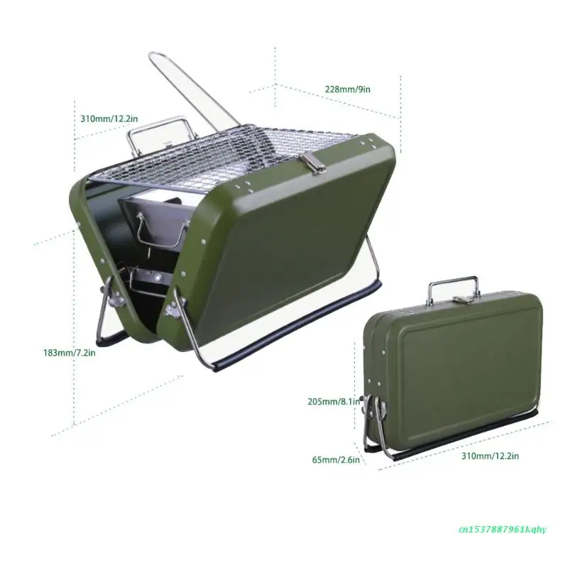 Mini Grill Stainless Steel Folding Barbecue Charcoal Grills for Hiking Camping picnics or Your Average Backyard Barbecue
Mini Grill Stainless Steel Folding Barbecue Charcoal Grills for Hiking Camping picnics or Your Average Backyard Barbecue
