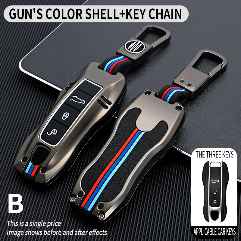 

Znic Alloy Car Key Case Cover For Porsche Cayenne 958 911 2018 996 Macan Panamera 997 944 924 987 Gt3 Cayman Auto Accessories