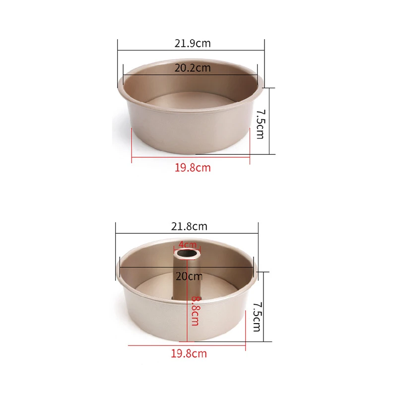 Cake Pan Baking Oven 8 Inch Chiffon Tube Pans Non-Stick Carbon Steel Bread Mould with Removable Bottom for Kitchen
Cake Pan Baking Oven 8 Inch Chiffon Tube Pans Non-Stick Carbon Steel Bread Mould with Removable Bottom for Kitchen