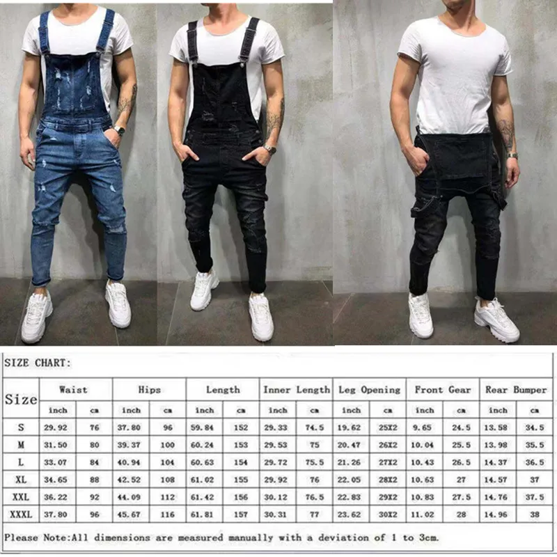 2021 Fashion Men's Ripped One-Piece Jeans Jumpsuits Casual Hole Distressed Denim Bib Overalls For Man Suspender Pants S-XXXL
2021 Fashion Men's Ripped One-Piece Jeans Jumpsuits Casual Hole Distressed Denim Bib Overalls For Man Suspender Pants S-XXXL