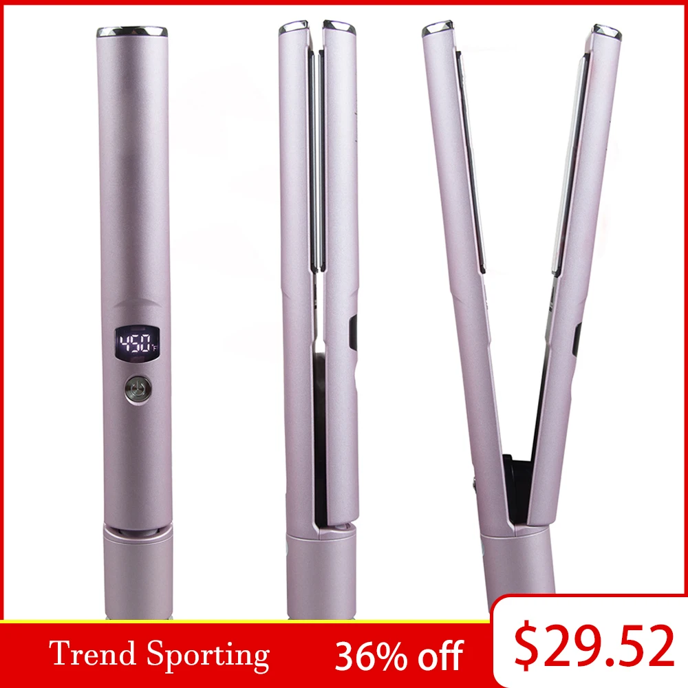Professional Hair Straightener Curler Ceramic Tourmaline Flat Iron Cordless 450℉ Fast Heating LCD Display Straightening Irons
Professional Hair Straightener Curler Ceramic Tourmaline Flat Iron Cordless 450℉ Fast Heating LCD Display Straightening Irons