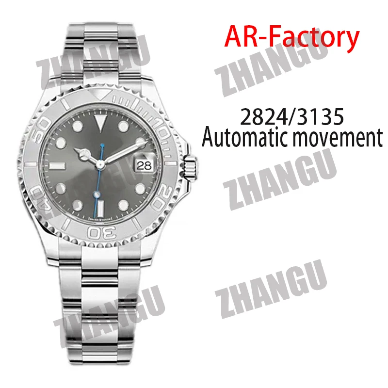 

AAA men's mechanical watch Yacht-Master 116622 ARF 1:1 best version 904L steel gray dial, SS bracelet A2824 / SH3135 movement