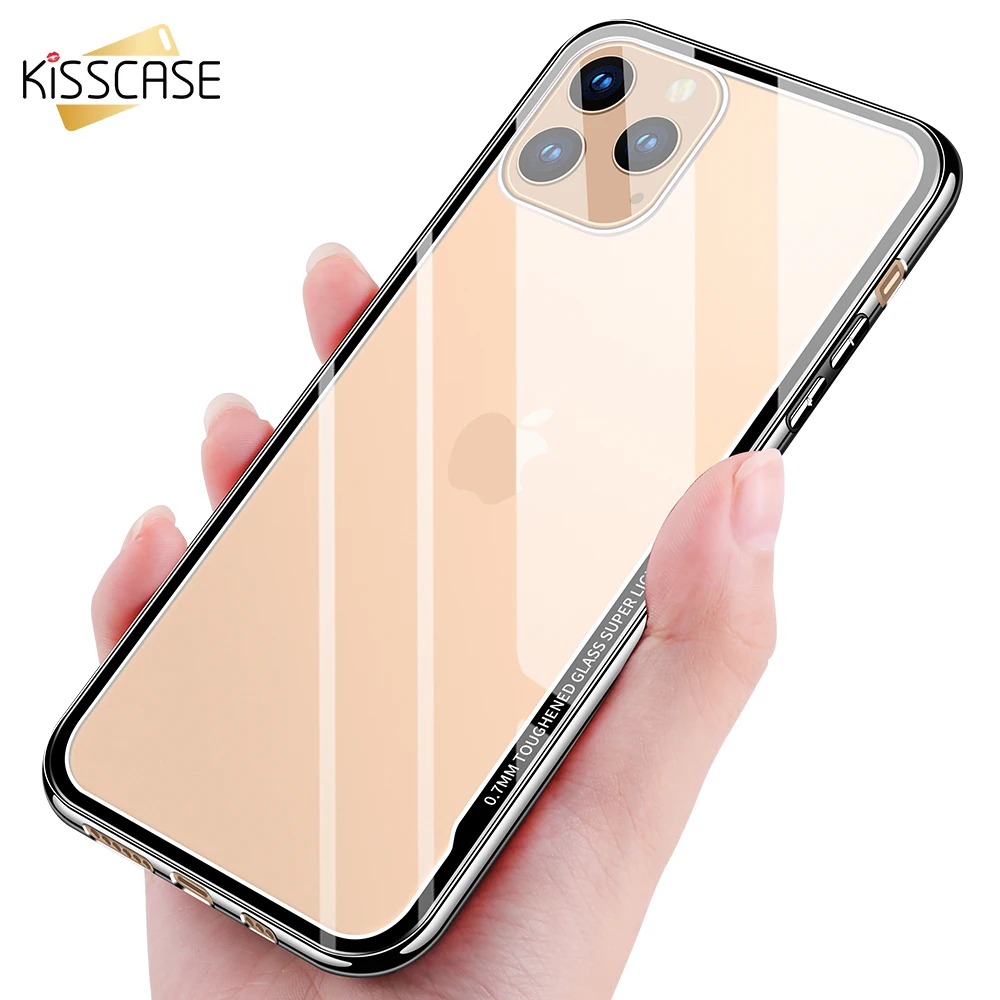 KISSCASE чехол для телефона из закаленного стекла iPhone 11 Pro Max XS MAX XR X 10 8 7 Plus