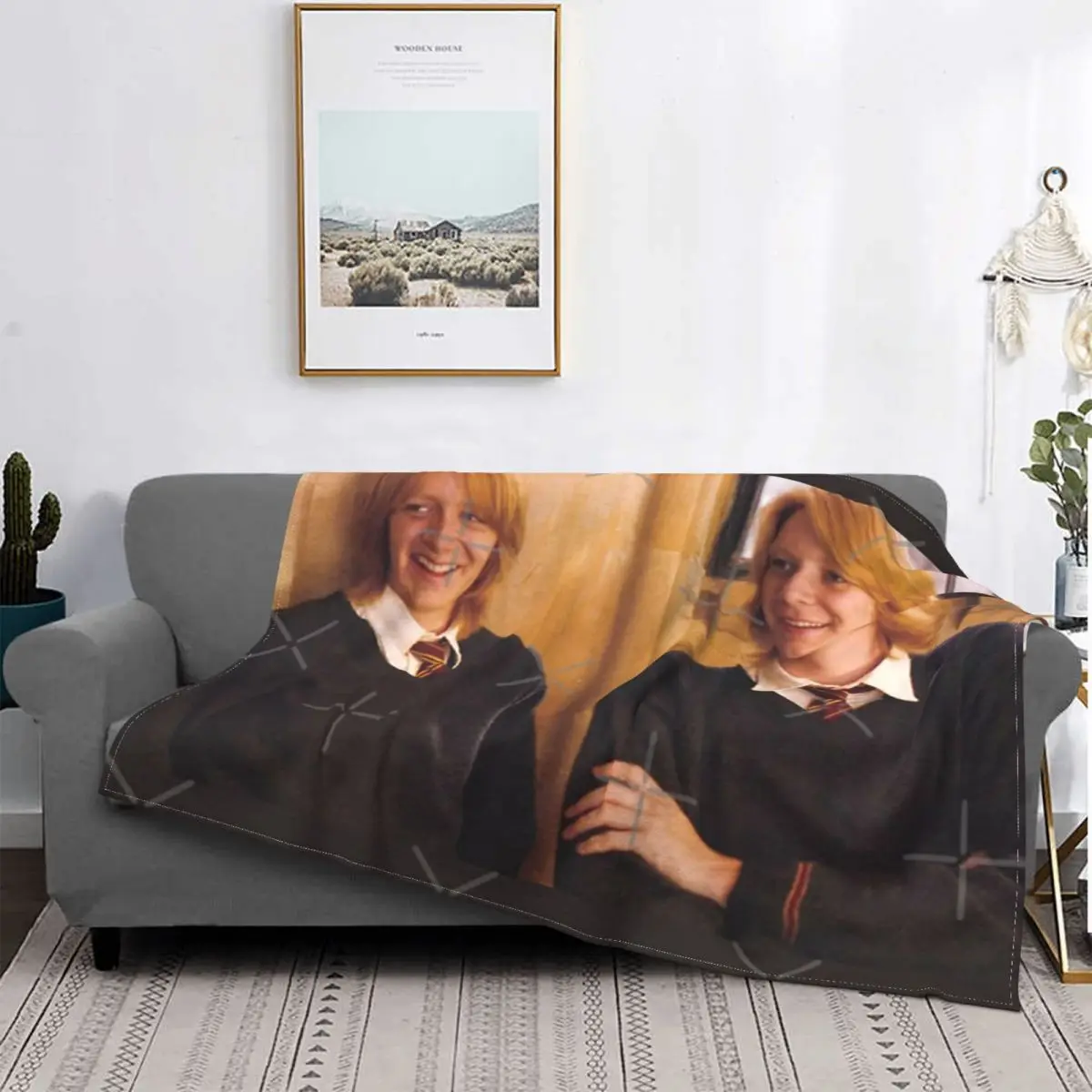 Weasley Twins-Manta a cuadros para cama, manta de playa de felpa de Anime, 1 manta
Weasley Twins-Manta a cuadros para cama, manta de playa de felpa de Anime, 1 manta