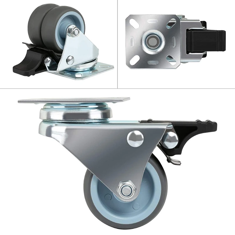 4 x 2 inch Heavy Duty Swivel Castor Wheels 50mm with Brake for Trolley Furniture
4 x 2 inch Heavy Duty Swivel Castor Wheels 50mm with Brake for Trolley Furniture
