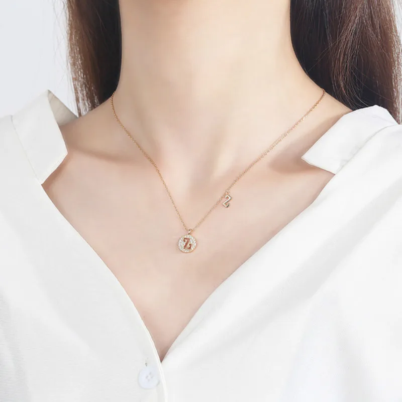 S925 Sterling Silver Alphabets Initial Zircon Pendant Necklace 26 Letter Link Chain Fahion Women Jewelry
S925 Sterling Silver Alphabets Initial Zircon Pendant Necklace 26 Letter Link Chain Fahion Women Jewelry