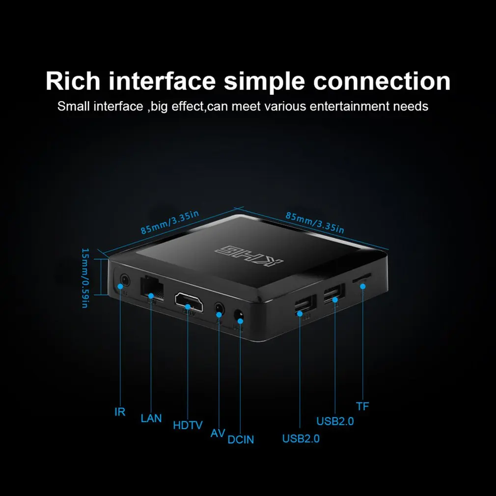KH6 Set Top Box H616 Quad Core Cortex-A53 4K@60fps TV Box HDMI-compatible High Definition With Remote Control
KH6 Set Top Box H616 Quad Core Cortex-A53 4K@60fps TV Box HDMI-compatible High Definition With Remote Control