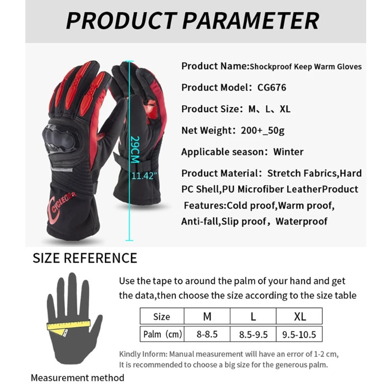 100% Waterproof Winter Anti-drop Lengthen Thicken Cycling Gloves Outdoor Sport Ski Gloves For Bike Bicycle Scooter Moto
100% Waterproof Winter Anti-drop Lengthen Thicken Cycling Gloves Outdoor Sport Ski Gloves For Bike Bicycle Scooter Moto