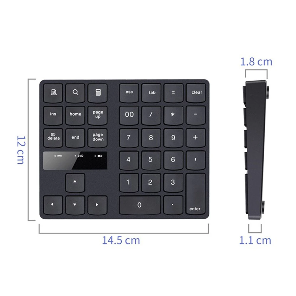 2.4GHz Wireless Keyboard 35-key Multimedia Rechargeable Keypad Portable Digital Numeric Keypad For IOS Android Windows Accessory
2.4GHz Wireless Keyboard 35-key Multimedia Rechargeable Keypad Portable Digital Numeric Keypad For IOS Android Windows Accessory