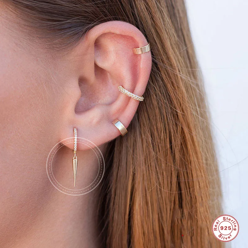 CANNER 925 Sterling Silver Hoop Earrings for Women Punk Gothic Rivet Cross Stars Ear Ring 925 Silver Pendant Zircon pendientes
CANNER 925 Sterling Silver Hoop Earrings for Women Punk Gothic Rivet Cross Stars Ear Ring 925 Silver Pendant Zircon pendientes