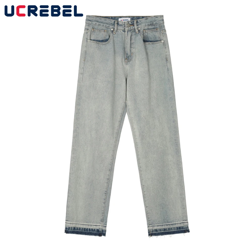 Distressed Denim Pants Mens High Street Loose Straight-leg Pants Streetwear Raw Hem Casual Trousers Men
Distressed Denim Pants Mens High Street Loose Straight-leg Pants Streetwear Raw Hem Casual Trousers Men