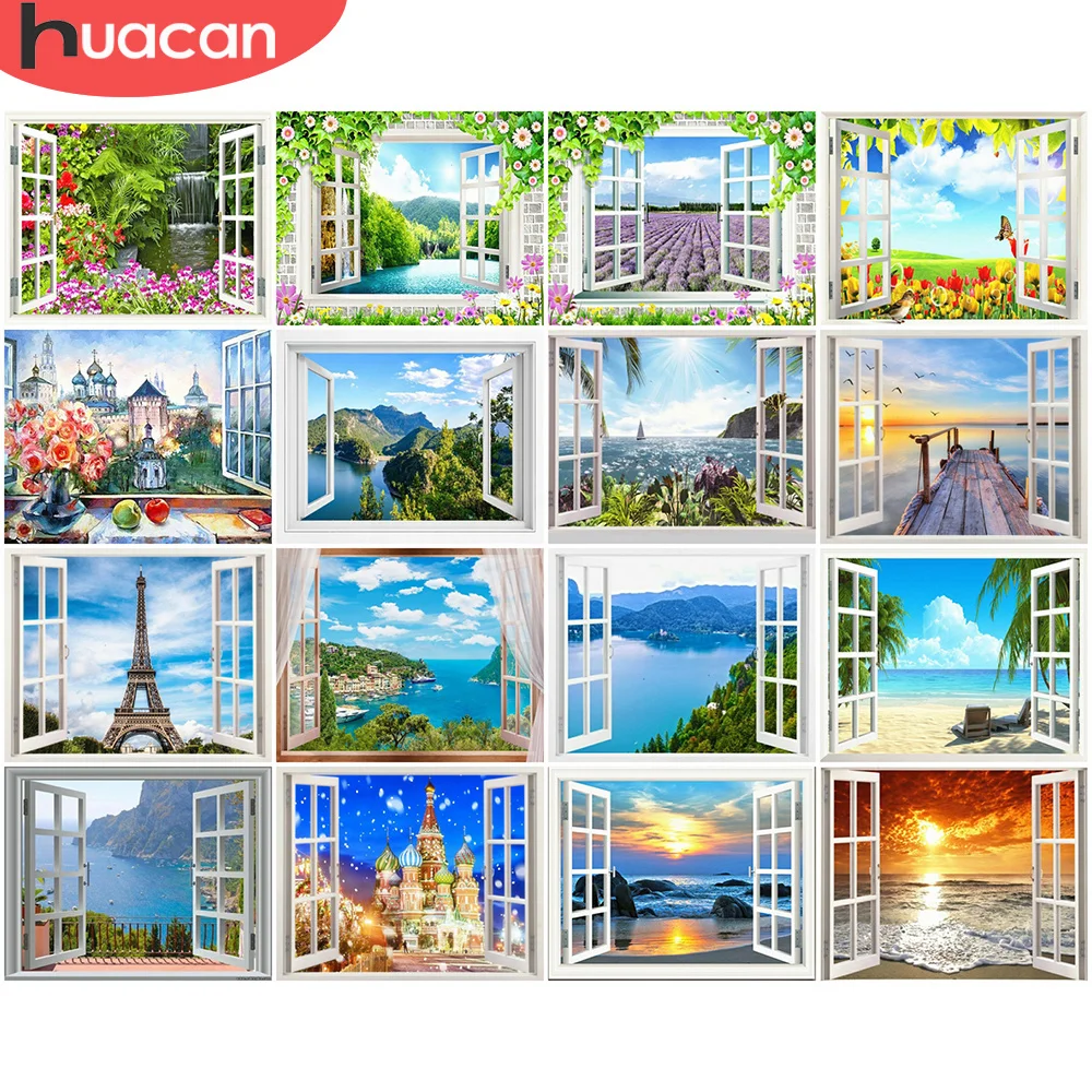 HUACAN Picture By Numbers Window Landscape HandPainted Wall Art Unique Gift DIY Paint By Number Sunset Children's Room Decor
HUACAN Picture By Numbers Window Landscape HandPainted Wall Art Unique Gift DIY Paint By Number Sunset Children's Room Decor