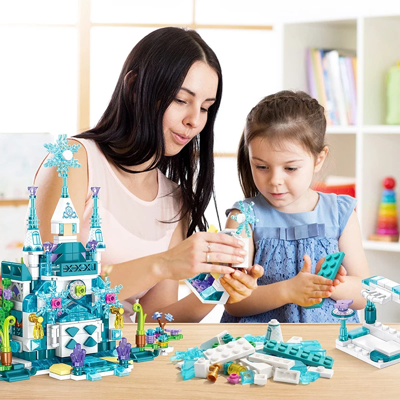 554pcs Creative Ice and Snow Princess Magic Castle Building Blocks City Friends House Model Bricks Toys for Girls
554pcs Creative Ice and Snow Princess Magic Castle Building Blocks City Friends House Model Bricks Toys for Girls