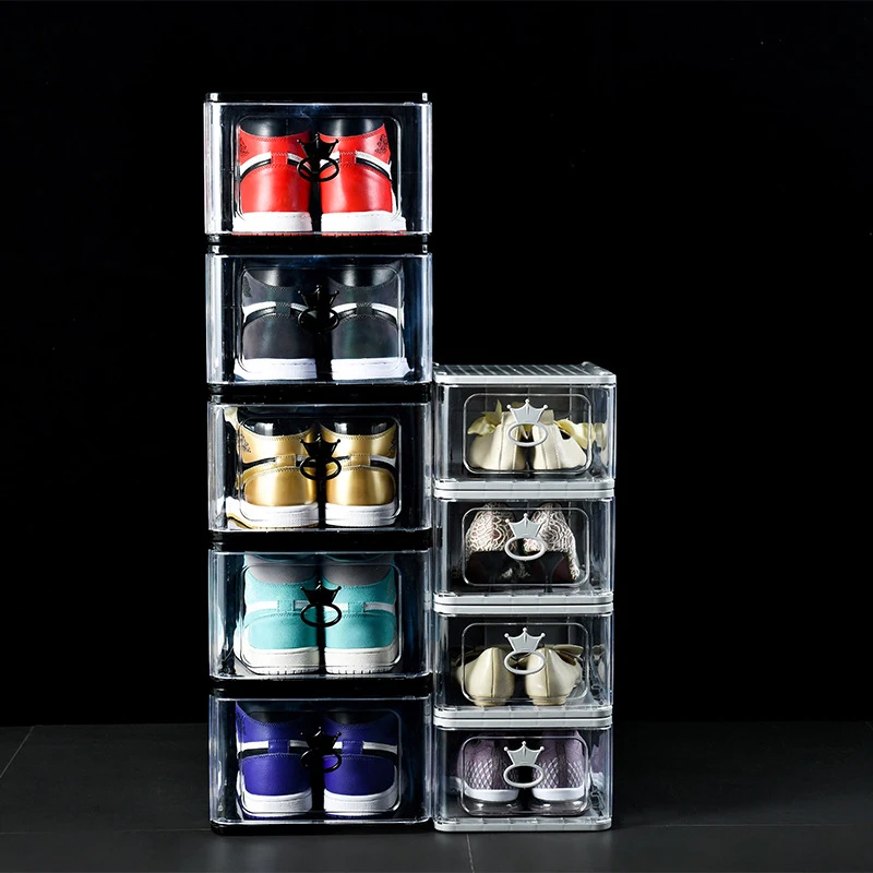 5Pcs Clear Stackable Shoes Box Thickened Dustproof Plastic Clamshell Drawer Type Shoe Storage Box Organizer LKS99
5Pcs Clear Stackable Shoes Box Thickened Dustproof Plastic Clamshell Drawer Type Shoe Storage Box Organizer LKS99
