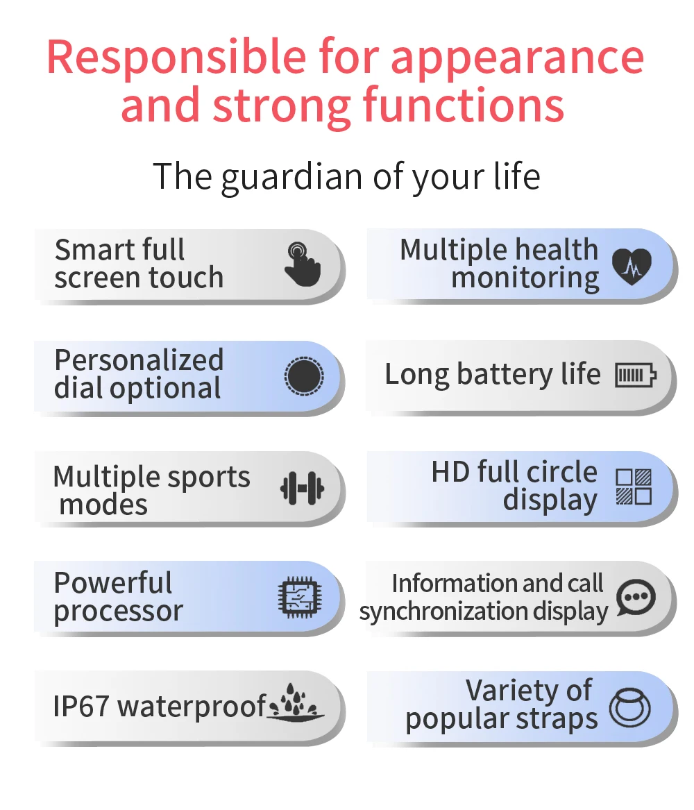Ladies Smartwatch Full Touch Screen Lady Smartwatch Female Menstrual Cycle Pedometer Sports Tracking Watch for Android iOS CF80
Ladies Smartwatch Full Touch Screen Lady Smartwatch Female Menstrual Cycle Pedometer Sports Tracking Watch for Android iOS CF80
