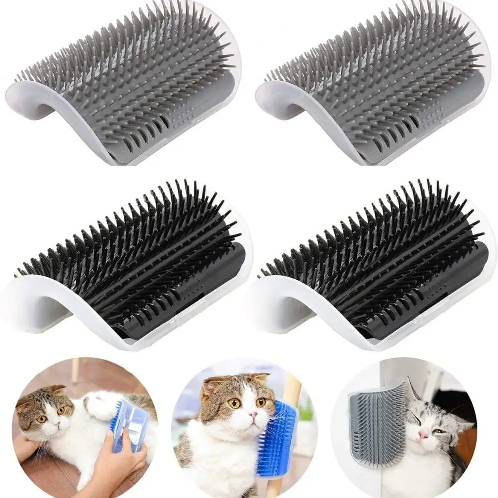 

Cat Self Groomer Comb With Catnip Pouch Wall Corner Soft Cats Massage Brush Rubs The Face Cat Face Scratcher Pet Grooming Supply