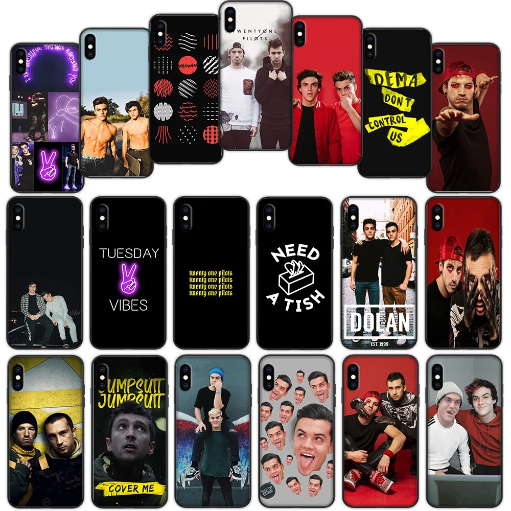 Мягкий чехол Dolan Twins Twenty One Pilots для iPhone 7 8 6 6S 5 5S SE Plus|Бамперы| |